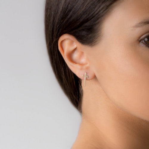 Kolczyki krzyżyk Savicki: złote